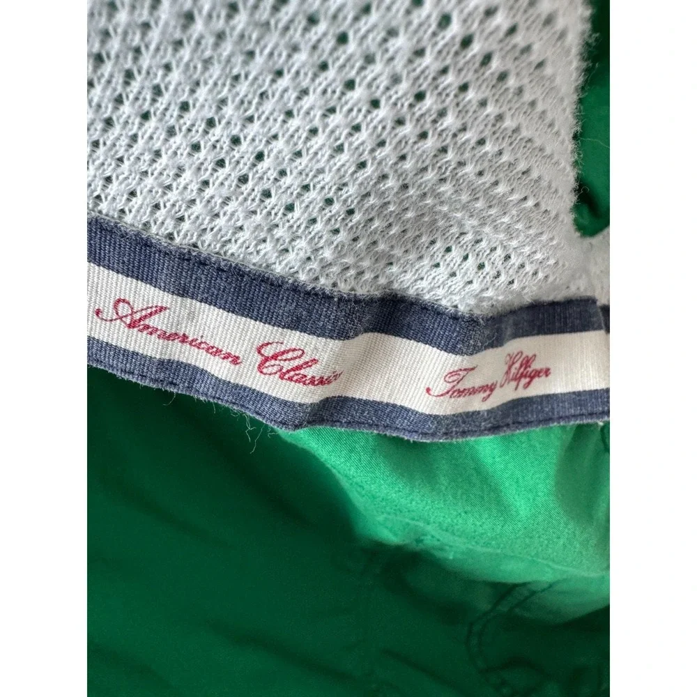 Vintage Tommy Hilfiger‎ Green Windbreaker Jacket XL Crest Golf 90s